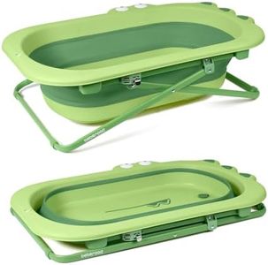 Beberoad Love Collapsible Toddler Bathtub Baby Bathtub from Newborn to Toddler Portable Infant Bathtub Height-Adjustable (Green)