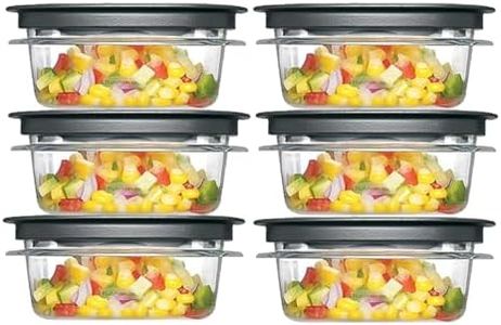 Utensilux Rubbermaid 1.25-Cup Premier Fllex & Seal Food Storage Set, Clear Meal Prep Flex Containers, 4 Piece Bundle Set