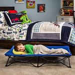 Regalo My Cot Portable Toddler Bed, Includes Fitted Sheet and Travel Case, Blue, 7 Pounds Navy 1 Count (Pack of 1)