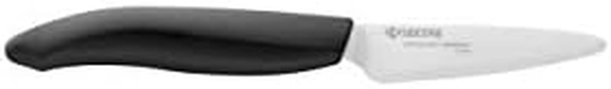 Kyocera Advanced Ceramic Revolution Series 3-inch Paring Knife, Black Handle, White Blade