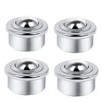 Roller Ball Transfer Bearings Casters - Ball Transfer Unit for Transmission Equipment Conveyor, 1 Inch Universal Rotation Roller, Bearing Steel & Carbon Steel,1600 Lbs Total Load Capacity, Set of 4