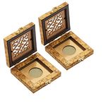 Gift Box Baazar® | Silver & Gold Coin case Box | All occasions like wedding, shagun or Return Gift | Decorative Box for coin | Gift box for wedding | (50 gm Pack of 2, Gold)