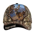 Personalized 3D Printed Camouflage Deer Hunting Baseball Cap, Adjustable Universal Fit, Custom Baseball Hat, Custom Name 3D Adjustable Multicolor Unisex Baseball Hat, Gift for Deer Hunting Lover, Multicolor, One Size