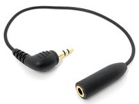 Movo MC4 3.5mm TRRS (Female) Microphone Adapter Cable to 3.5mm TRS (Male) for Cameras & Recorders-Black