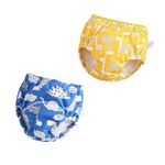 Softlia Padded Underwear for Babies and Kids| Ideal for Potty Training & Mess-Free Diaper-Free time | 3 Layers of Cotton Padding | Absorbs 1 Pee | Dino & Giraffe (Pack of 2) | 10 kg to 13 Kg