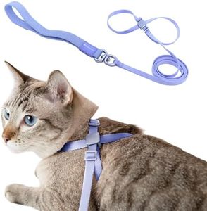BuddyArmor Cat Harness and Leash 2-in-1, Escape Proof Anti-Chocking Harness Adjustable Lighweight Leash for Walking Outoor Training for Kitten Small to Large Cats Puppy, US IDA Bronze Award (Blurple)