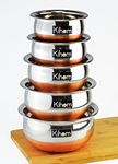 Kihom Handi Set Stainless Steel Copper Bottom Handi Set for Serving and Cooking