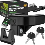 Rhino USA Trailer Hitch Coupler Lock Kit (Includes 2" & 1/4" Couplers) Heavy Duty Anti-Theft Tongue Locks for Boat, RV, Travel Trailers & More - Reinforced Solid Steel for Ultimate Peace of Mind!
