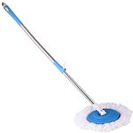 BLACKSHEEP Swiperr Spin Mop Stick Rod Only Without Bucket, with 1 Microfiber Refill | Standing Magic Pocha with Easy Grip Handle for Floor Cleaning Supplies Product for Home, Office (Mop Stick Blue)