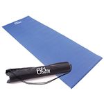 66fit Yoga Mat Plus With Carry Bag - 6mm Non Slip Pilates Exercise Gym Aerobic