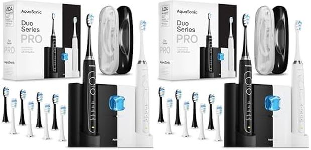 Aquasonic Duo Series PRO – Ultra-Whitening Electric Toothbrush Set
