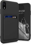 kwmobile Case Compatible with Apple iPhone XR Case - TPU Phone Cover with Credit Card Holder - Black