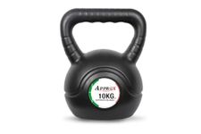 APPROX Long Lasting PVC Premium Kettlebell for Weightlifting | Gym Equipment for Full Body Workout | Weight Loss & Strength Training | Heavy Lifting for Men and Women | Home Gym | Color - Black (10KG)