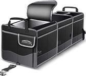 Trunk Organizer, Collapsible with Large Compartments and Cooler, Waterproof and Non-Slip, for all Sedans, Cars, Vans, SUV