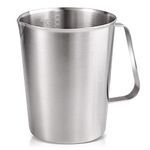 Stainless Measuring Cup (2000ML), KSENDALO 8 Cup Stainless Measuring Cup, Stainless Pitcher with Marking with Handle, 64 Ounces (2.0 Liter)