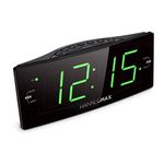 HANNLOMAX HX-112CR Alarm Clock Radio, PLL FM Radio, 1.8 inches Green LED Display, Dual Alarm, Alarm wake to Radio or Buzzer, Preset Radio Station, Dimmer, Sleep and Snooze function, AC operation only.