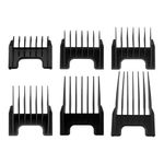 Wahl Plastic Comb Attachments, Clipper Combs for Arco / Adelar and Bravura, Plastic Attachment Combs, Hair Clipper and Trimmer Accessories, Storage Caddy, Black