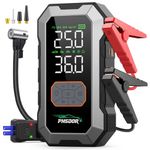 8000A Jump Starter Power Pack with Air Compressor, 25000mAh 150PSI Car Battery Booster Jump Starter (All Gas/10L Diesel), Car Starter Power Pack, Jump Pack with LED Flashlight, Silver
