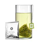 Anna's Teapot Organic Sencha Tea Bags | Premium Japanese Green Tea | 20 Organic Sencha Green Tea Bags Individually Wrapped for Easy Preparation