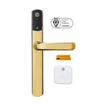 Yale Conexis L2 Smart Door Lock [NO Subscription Required] Remote Access from Anywhere, Anytime, No Key Needed, Works with Alexa, Google Assistant and Philips Hue - Brass