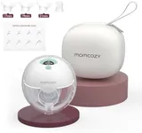 Momcozy Breast Pump Hands Free M5, Wearable Breast Pump of Baby Mouth Double-Sealed Flange with 3 Modes & 9 Levels, Electric Breast Pump Portable - 24mm, 1 Pack Mint