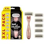 WILKINSON SWORD - Intuition Complete For Women | Skin Protect Gel with Smooth Glide | Razor Handle + 6 Razor Blades Refills