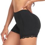 Derssity Women Butt Lifter Shapewear Tummy Control Knickers Seamless Shaping Hip Enhancer Padded Underwear Panty (HE,S) Black