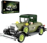 JMBricklayer Vintage Cars Building Sets for Adults with Lights 50001, Classic Retro Model Car Kits, Antique Cars Collectible Display Decorations, Building Toys Gifts for Men Women Boys Girls(1297 PCS)