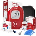 SINOCARE SAFE AQ SMART Blood Glucose Monitor/Machine | With 25 Strips and Lancets, One Lancet Device | No Coding, Measurements of Blood Sugar/Diabetes levels are fast, accurate and reliable