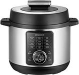 CUCKOO Pressure Cooker 10 Menu Options: Steamer, Slow Cook, Sauté, Porridge, & More, User-Friendly LED Display, Stainless Steel Inner Pot, 24 Cup / 6 Qt. (Uncooked) CMC-ZSN601F Black