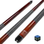 CUEBAR Pool Stick, 58" Pool Cue for Adults, Billiard House Bar Pool Cue Sticks 2-Piece, Hand-Painted Pool Table Stick for Men Women - Brown,21 Oz