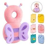 Umtiti Baby Safety Cushion for Walking & Crawling, Toddlers Adjustable Backpack with Knee Pads & Anti-Slip Socks，Butterfly+6