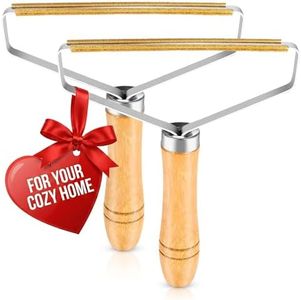 Portable Lint Remover, Pet Hair Remover, Clothes Fuzz Shaver - Reusable Remover Brush Tool for Clothes, Carpet, Couch, Blanket, Rugs, Car Seats and More - 2 Piece Pack (2)