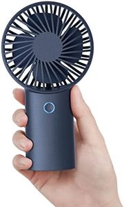 JISULIFE Handheld Fan, 4000mAh Portable Fan, Mini Hand Fan, USB Rechargeable Small Pocket Fan [5-20H Working Time] Battery Operated Personal Fan with 3 Speeds for Travel/Commute/Picnic/Office-Blue