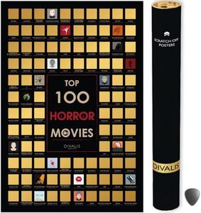 Grande Poster Gratta via il Film dell'Orrore con Tutti gli Accessori - Gratta Manifesto Orrore - Deve Vedere i Horror Graffiano - Regali per gli Amanti Dell'Orrore - Scratch off Horror Movies Poster