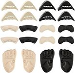 10 Pairs High Heel Cushion Pads, Forefoot Pad, Shoe Filler Includes Toe Filler Inserts Front Insoles Heel Grips Liner Insert, Preve-nting Too Big Shoe from Heel Slipping Blisters Relieve Pain(Black)