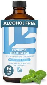 Refreshing Fluoride Free Mouthwash for Bad Breath (Natural Mint, 16 Fl Oz)