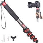 Camera Monopod INNOREL VM80C Carbon Fiber Portable Compact Lightweight Travel Monopod with Fast Flip Lock for Canon Nikon Sony DSLR Camera Video Camcorder DV Photography Load 33lbs/15kg