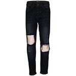 A2Z 4 Kids Girls Skinny Ripped Denim Stretchy Pants - Jeans JN30 Black_ 13-14