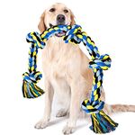 UPSKY Dog Rope Toy for Large Medium Dogs, Dog Chew Toy for Aggressive Chewers, Indestructible 3 Feet 5 Knots Rope Toy, Heavy Duty Tough Dog Toy,Interactive Tug of War Toy for Extra Large Dogs