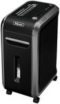 Fellowes 18 Sheet Paper Shredder for Office Use - 100% Jam Proof Cross Cut Shredder - 99Ci Shreds for 30 Minutes - Powershred Office Shredder with Large 34 Litre Pull-Out Bin - DIN Level P4 - Black
