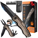 Stocking Stuffers Gifts for Men, 12 in 1 Pocket Multitool Camping Essentials, Mens Gifts for Christmas, Dad Gifts for Him Husband Grandpa Camping Gear, Unique Gifts for Men Who Have Everything