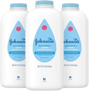 Johnson's Baby Powder, Pure Cornstarch, Aloe & Vitamin E, 22 Ounce (Pack of 3) - Packaging May Vary