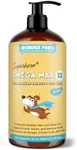 Wonder Paws Fish Oil for Dogs - Omega 3 for Dogs from Alaskan Salmon, Cod & Krill Oil - EPA DHA Fatty Acids - Less Shedding & Itching - Skin, Joint, Immune & Heart Health - Liquid Supplement (32 oz)