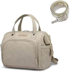 FHELAD Small Diaper Bag Backpack Diaper Tote Bag, Waterproof Multi-Function Mini Tote Maternity Bags Travel Backpacks with Insulated Pockets for Mom, Apricot