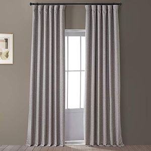 HPD Half Price Drapes Solid Thermal Insulated Blackout Curtains for Bedroom 50 X 84 Signature Linen Window Treatment Curtain (1 Panel), FLCH-FMBO20129-84, Destination Slate