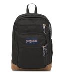 JanSport Cool Backpack, with 15-inch Laptop Sleeve - Large Computer Bag Rucksack with 2 Compartments, Ergonomic Straps, Black, Black, One Size, Cool Backpack