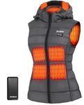ORRNIKKO Heated Vest Women - Detachable Heated Hood, With 7.4V 16000mAh Battery Pack, Womens Heated Vest