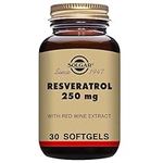 Solgar Resveratrol 250 mg Softgels - Food Supplement, Pack of 30 - Cardiovascular Health - Sourced from Japanese Knotweed - Vegan