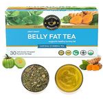 TEACURRY Belly Fat Tea (1 Month Pack, 30 Tea Bags) - Helps With Belly Fat, Water Weight, Bloating, 60 Gms